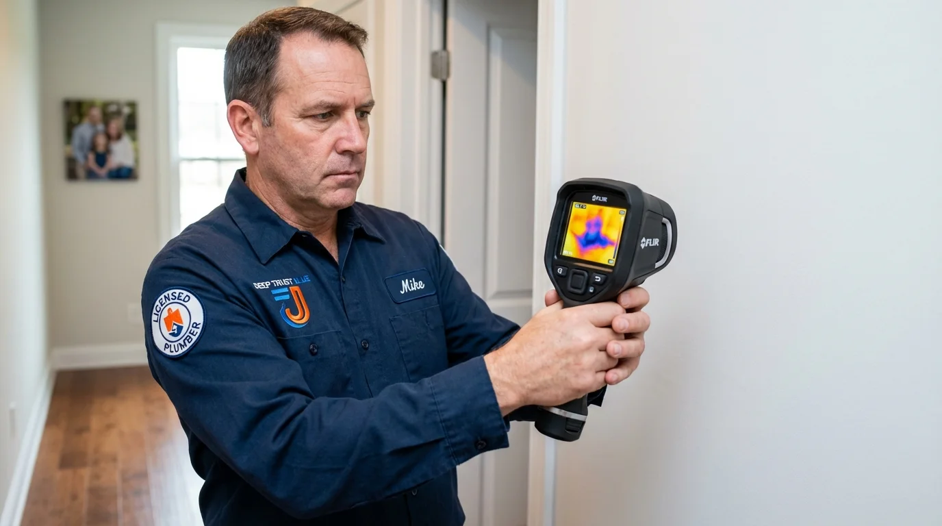 Thermal imaging leak detection by Johns Plumbing LLC in Foster
